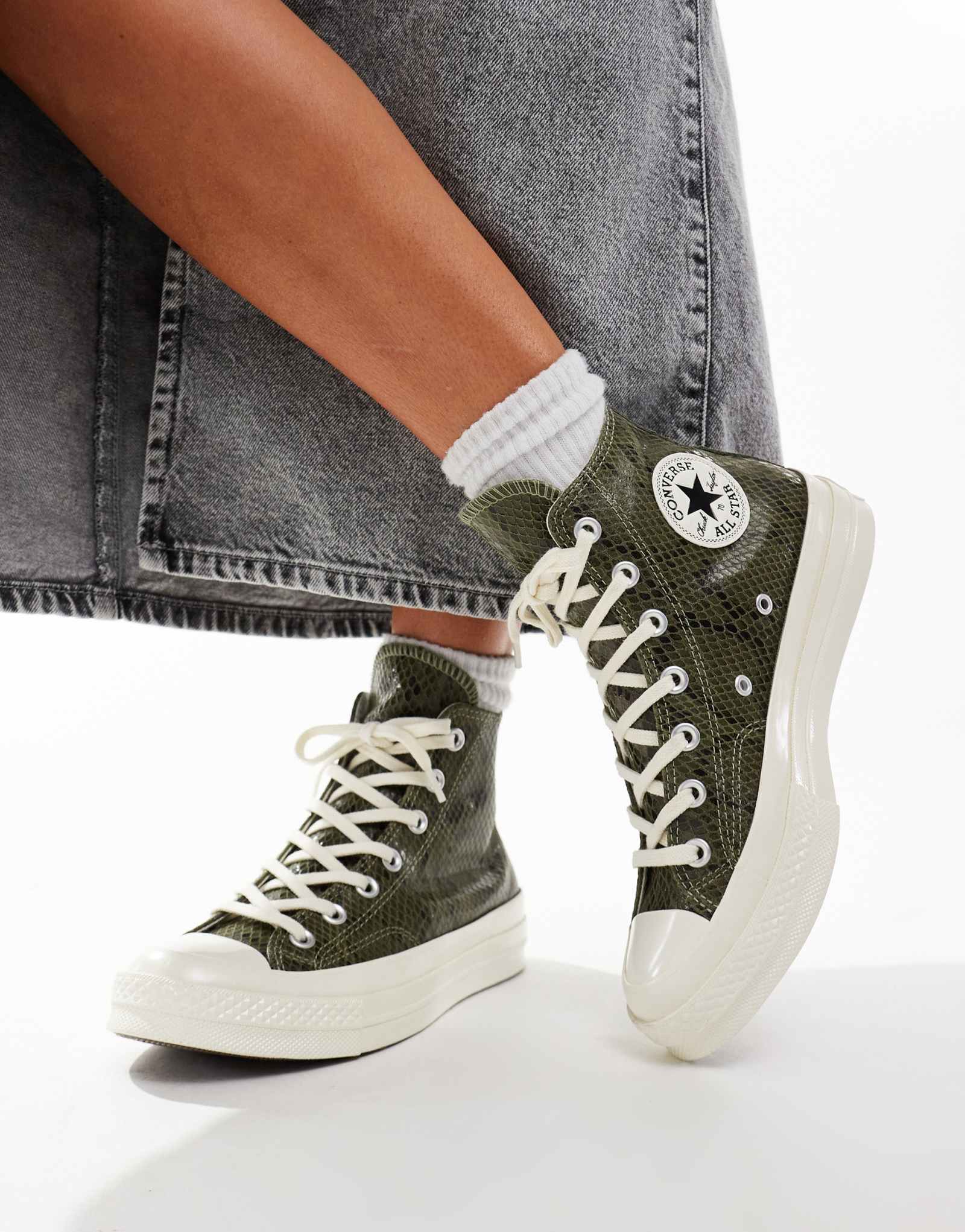 Кроссовки Converse Chuck 70 со змеиным принтом