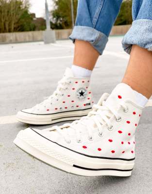 asos white platform converse