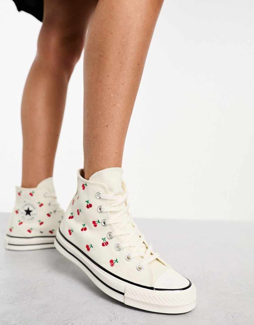 Shop Converse Chuck 70 Sneakers With Cherry Embroidery In White