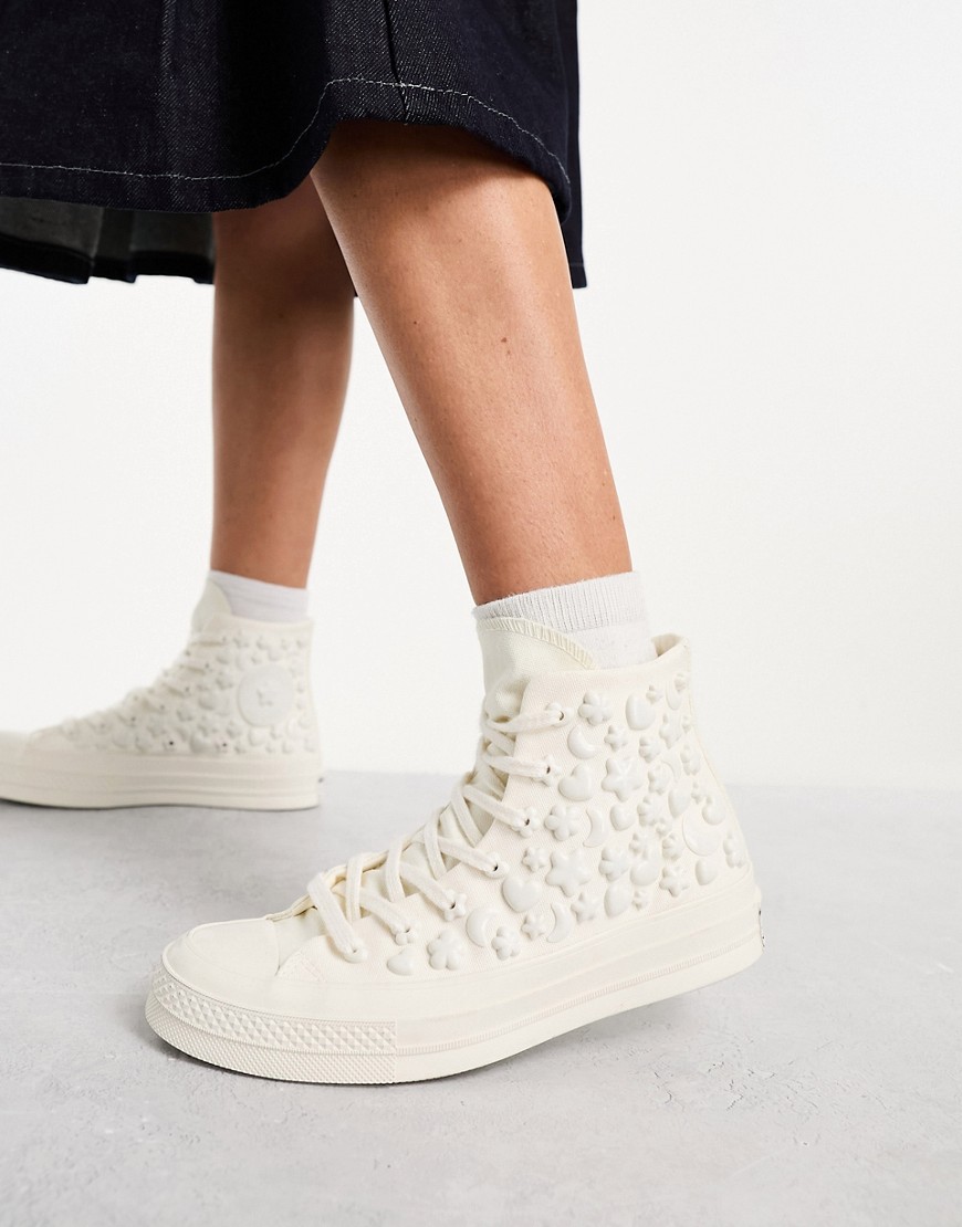 Converse Chuck 70 Sneakers With Star Gems In White