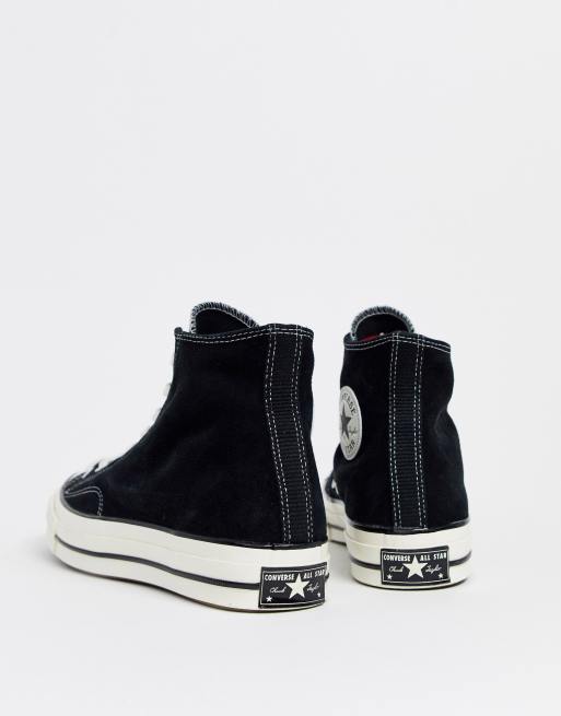 Converse daim hot sale noir