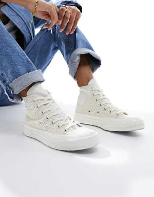 Chuck 70 textured sneakers in white