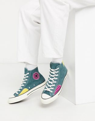 colorful patch converse