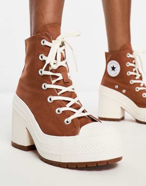 Womens brown cheap leather converse boots