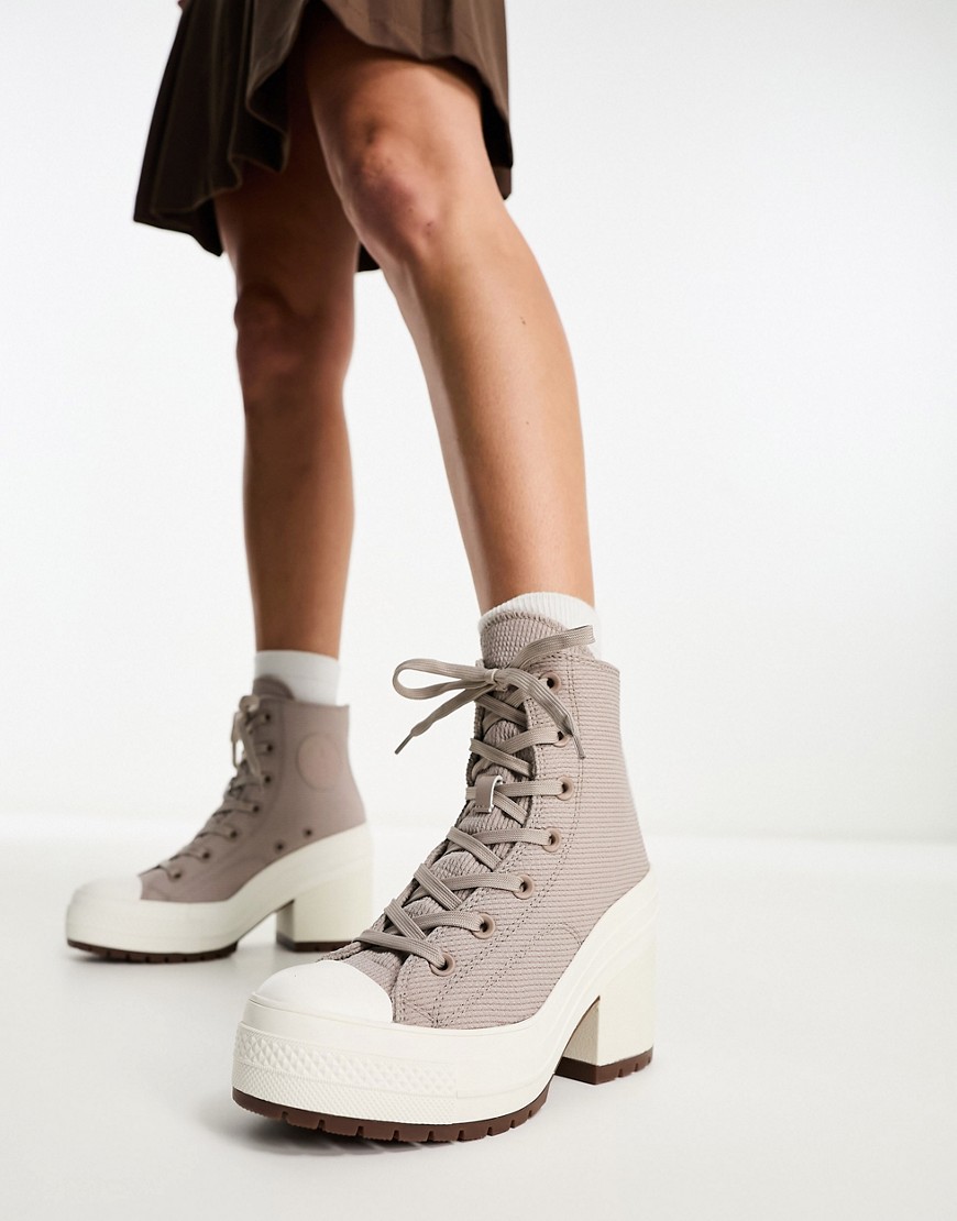 Converse Chuck 70's Deluxe Heeled Sneaker Boots In Gray