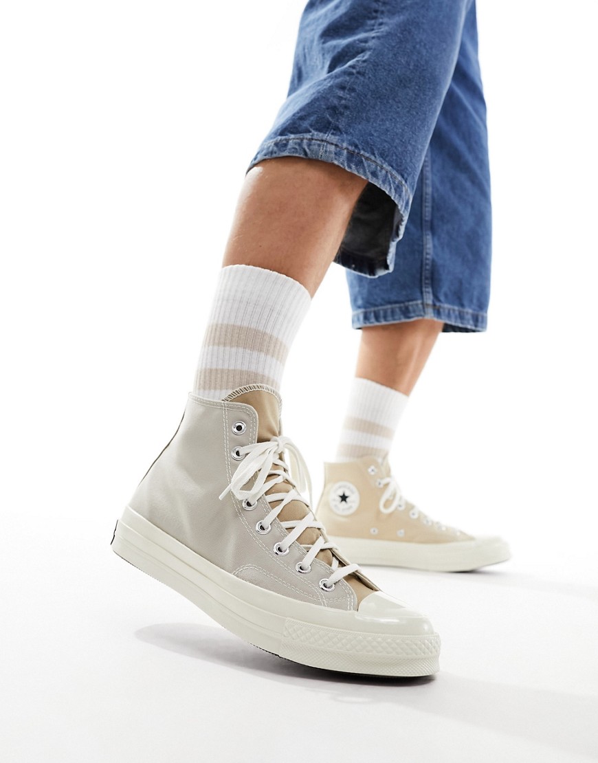 Converse Chuck 70s Hi Tri-panel Sneakers In Oat-neutral
