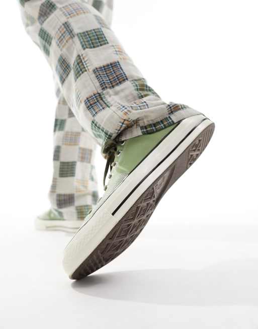 Green plaid clearance converse