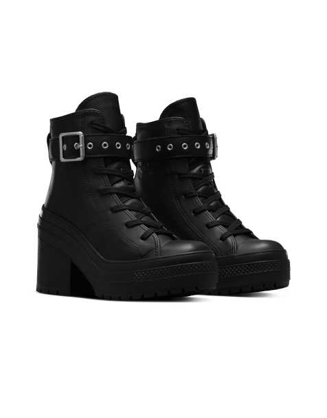 Converse Chuck De Luxe heeled sneakers in black - view 1