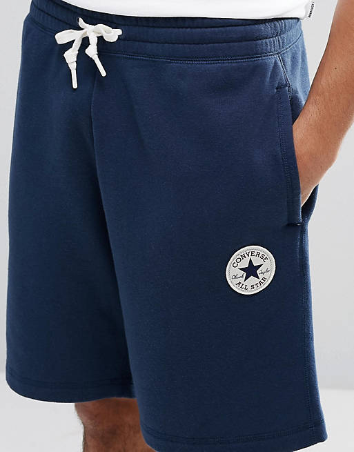 Converse Chuck Patch Jersey Shorts In Blue 10002136-A02 | ASOS