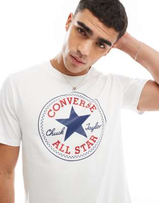 Converse - Chuck - T-Shirt in Weiß mit Emblem