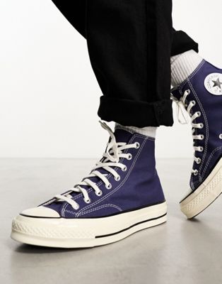 Converse Chuck Taylor 70 Hi trainers in navy - ASOS Price Checker