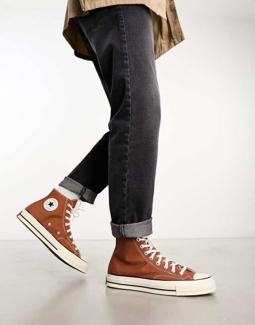 Converse montante marron hot sale