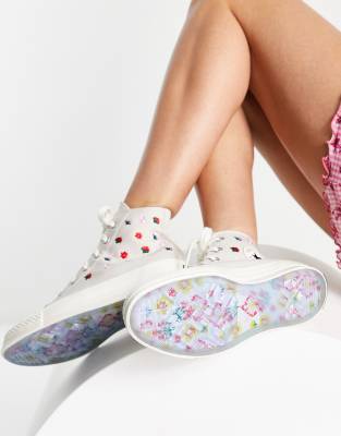 converse floral trainers