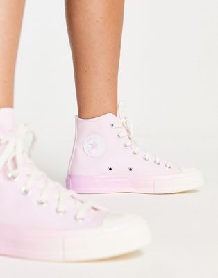 Converse Chuck Taylor 70 Hi gradient heat trainers in pink ombre