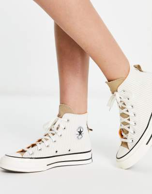 off white striped trainers