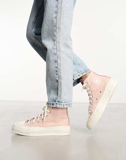 Converse dance lace on sale grey pink canvas