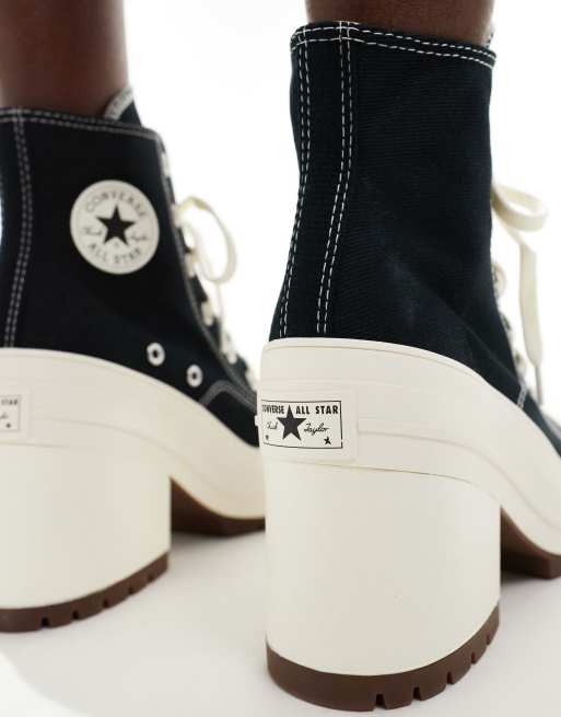 Nueva Zelanda Serafín perfume Converse Chuck Taylor 70s Deluxe heeled sneaker boots in black | ASOS