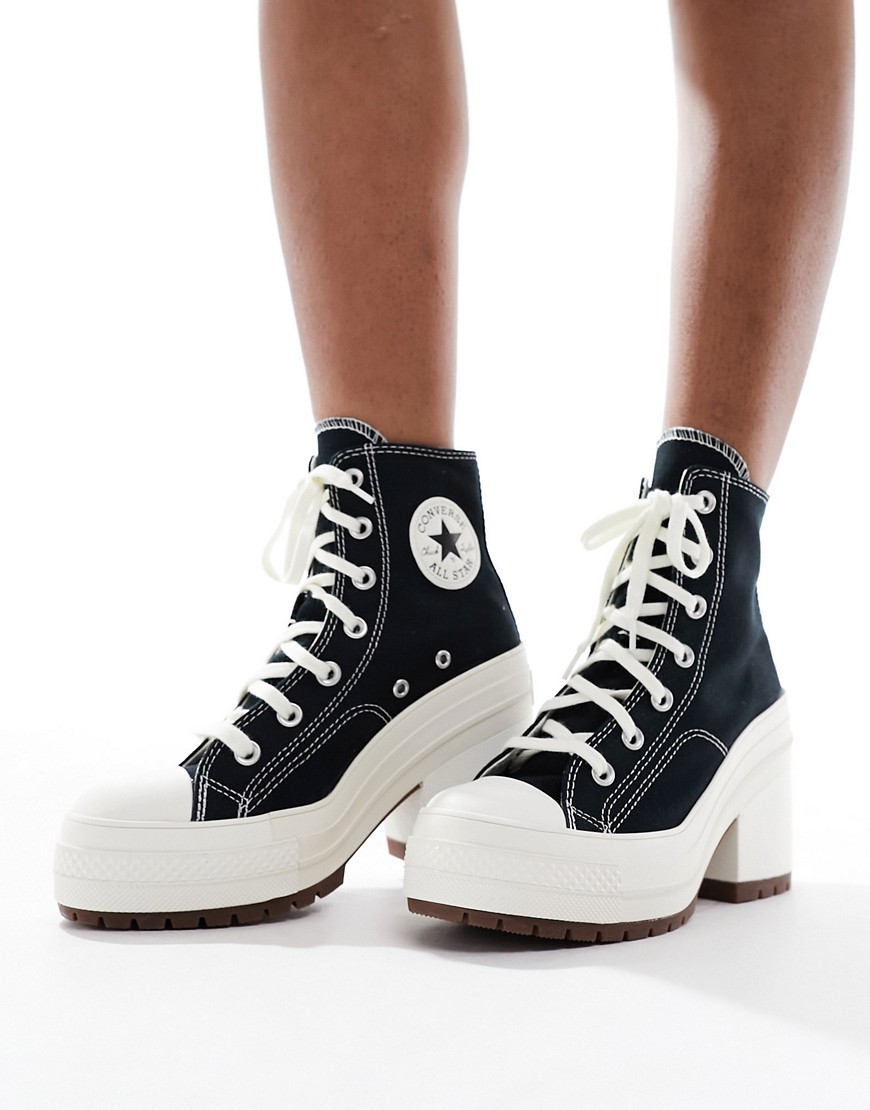 Converse Chuck Taylor 70’s Deluxe heeled sneaker boots in black