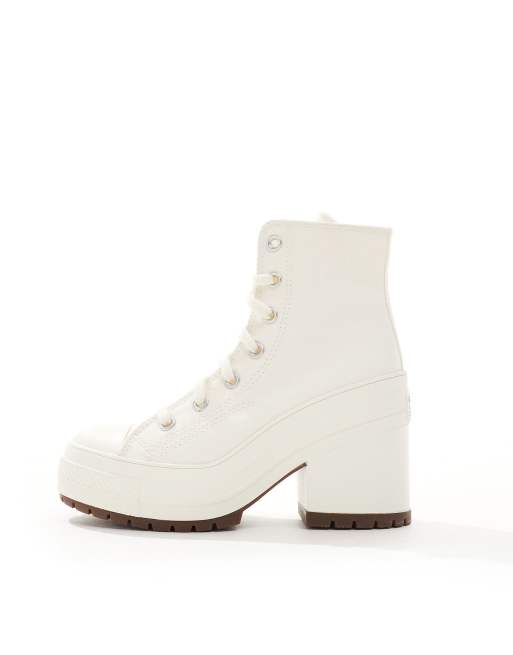 Converse - Chuck Taylor 70's Hi Deluxe - Stivaletti bianchi con tacco, 2 di 5