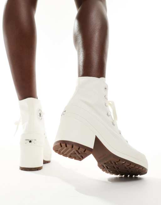 Converse - Chuck Taylor 70's Hi Deluxe - Stivaletti bianchi con tacco, 5 di 5