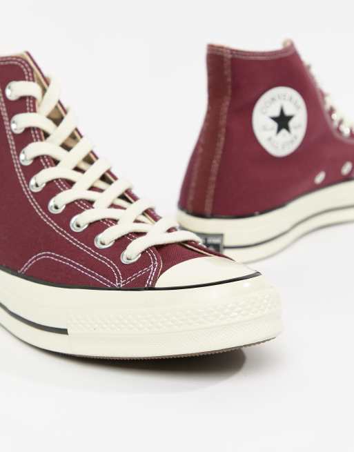 Converse bianche shop e bordeaux