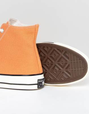 converse pelle arancione