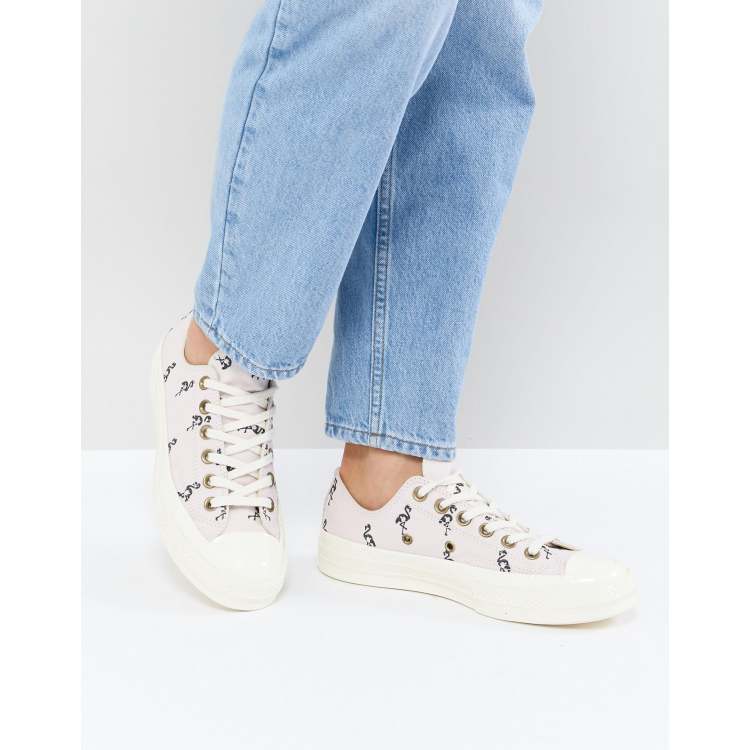 Converse basse bleu outlet jean