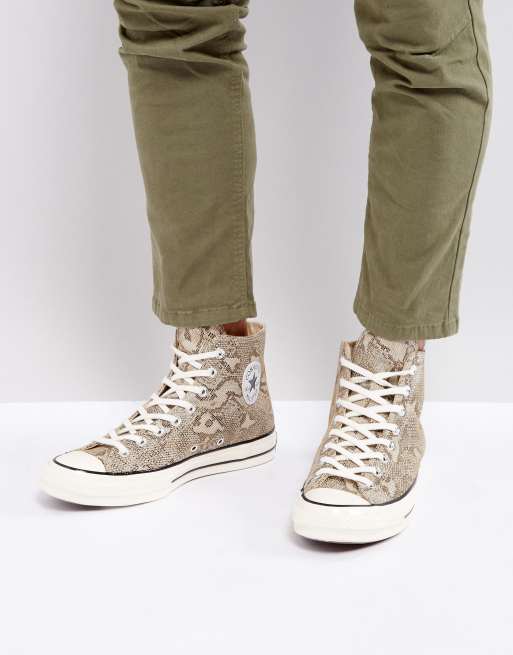 Converse Chuck Taylor All Star 70 Snake Pack Hi Sneakers In Brown 158856C