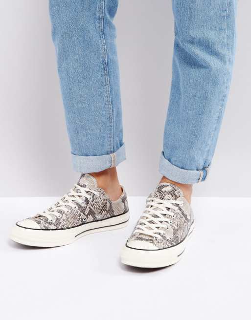 Converse – Chuck Taylor All Star '70 Snake Pack Ox – Stoffschuhe in Braun, 158857C Converse Chuck Taylor All Star OX Denim Pack