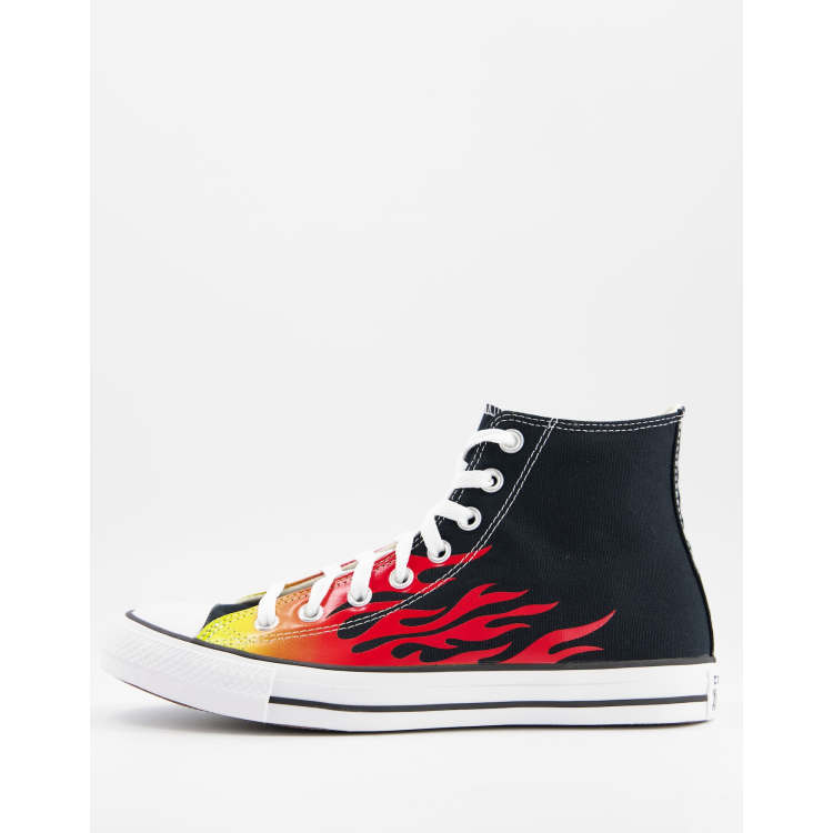 Converse Chuck Taylor All Star Archive Baskets montantes imprim flammes Noir