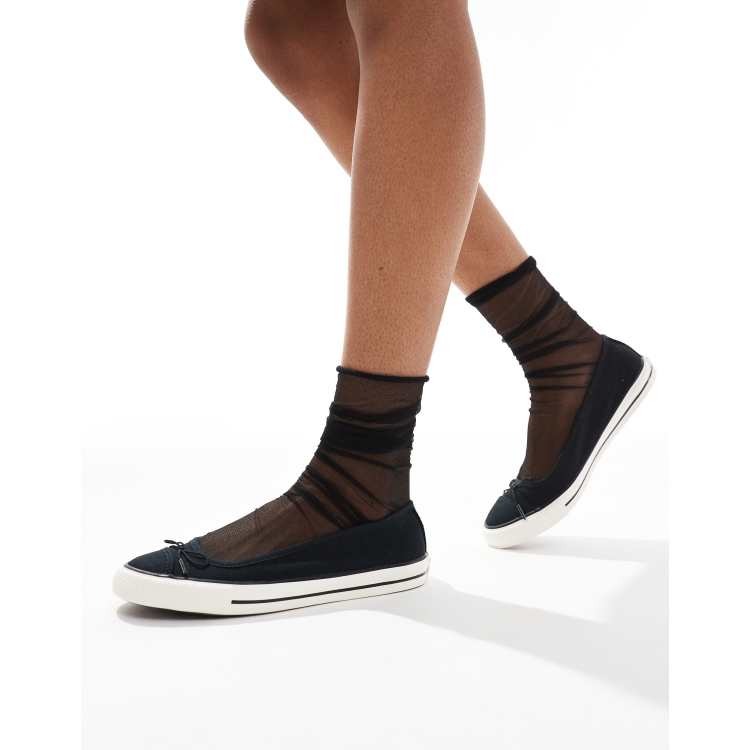 Converse Chuck Taylor All Star ballet flats in black ASOS