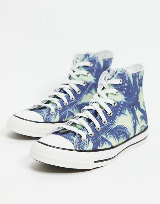 Converse - Chuck Taylor All Star - Baskets à imprimé palmier ... Converse - Chuck Taylor All Star - Baskets à imprimé palmier ...