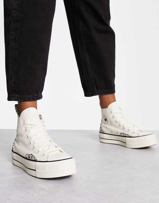 Converse blanche et leopard new arrivals