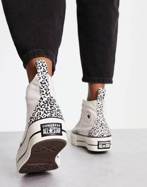 Converse Chuck Taylor All Star Baskets plateforme et imprim l opard