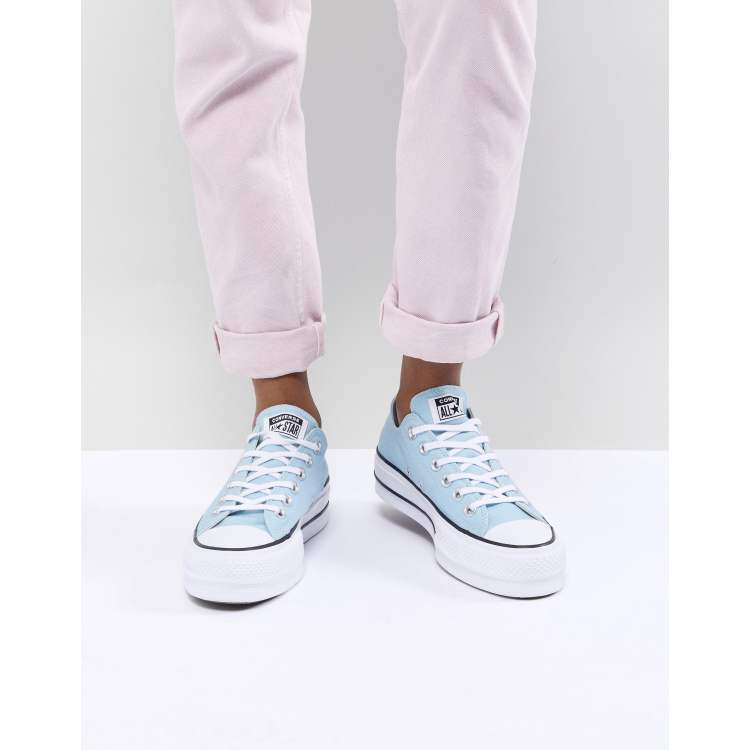 Converse bleu marine plateforme hot sale