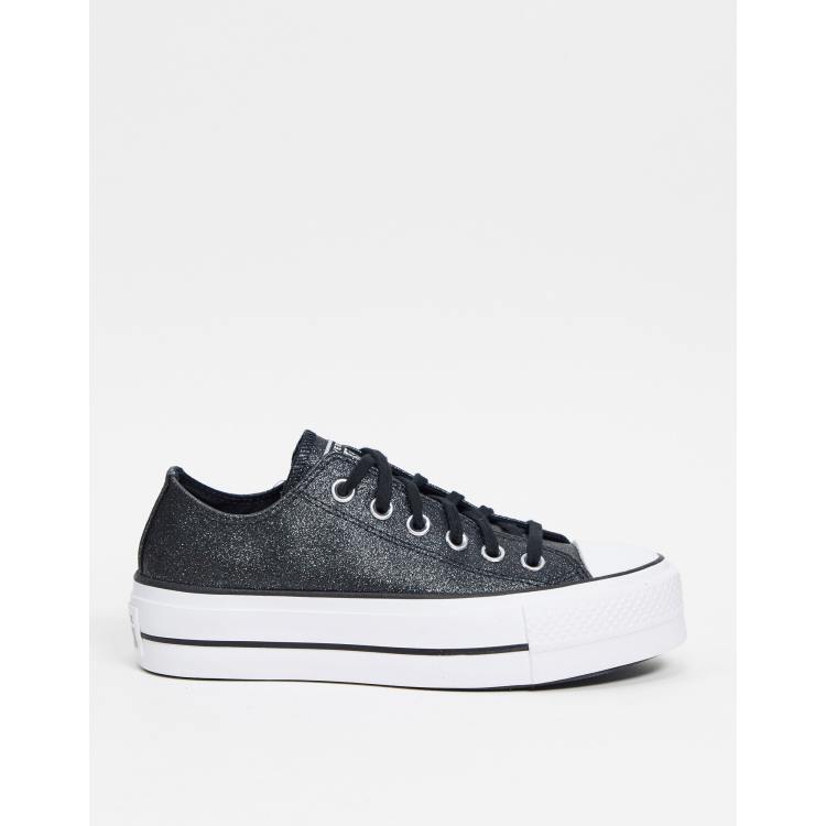 Converse Chuck Taylor All Star Baskets basses semelle plateforme Noir paillet