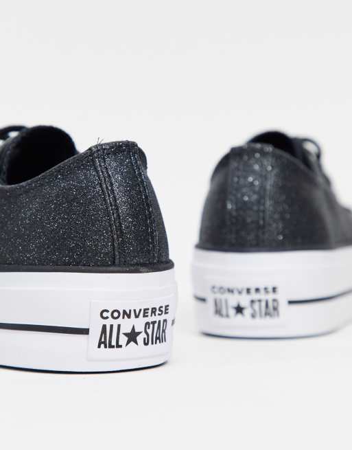 Converse basse noir on sale brillant