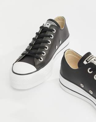 converse plateforme noire basse