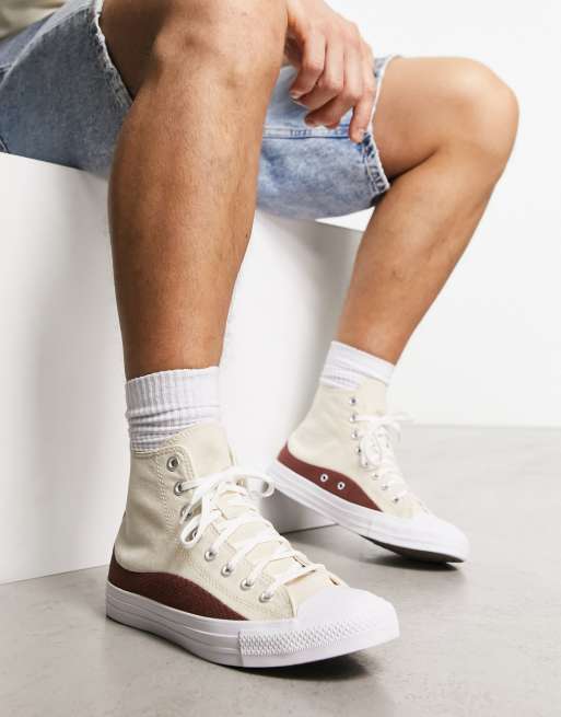 Converse rouge et online blanche