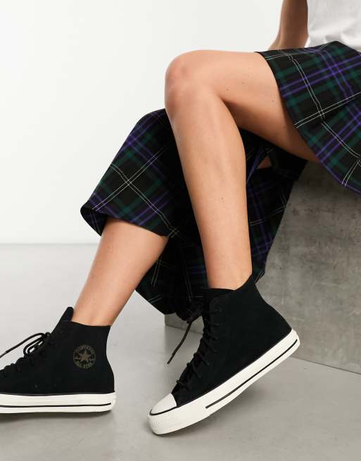 Converse Chuck Taylor All Star Baskets en daim Noir ASOS