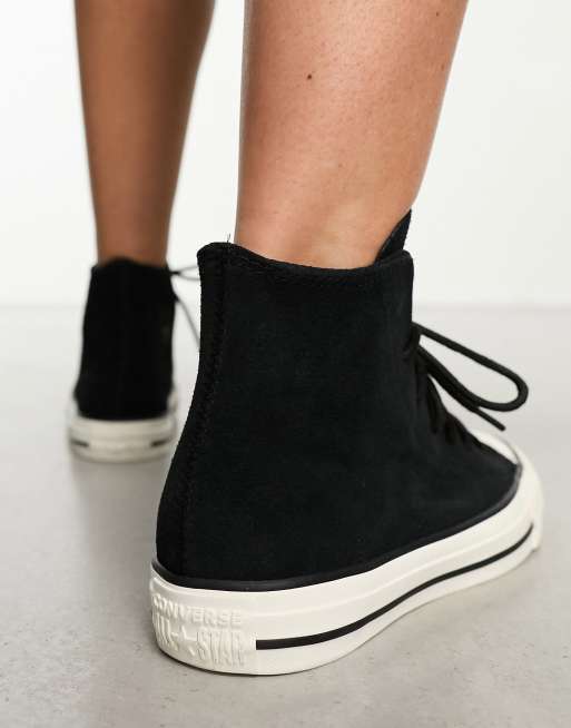 Converse Chuck Taylor All Star Baskets en daim Noir ASOS