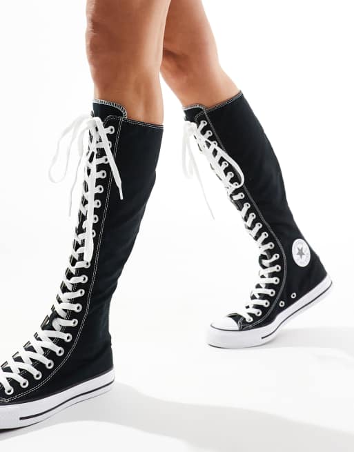 Converse Chuck Taylor All Star Baskets hauteur genou Noir et blanc