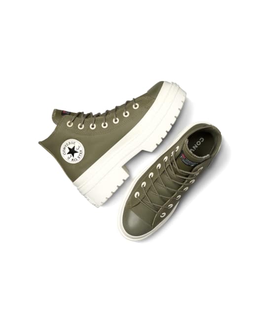 Converse Chuck Taylor All Star Baskets impermeables a plateforme et talon crante Utilitaire aigrette noir