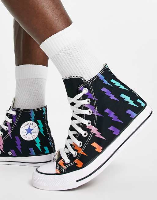 Converse Chuck Taylor All Star Baskets montantes imprim clair Noir