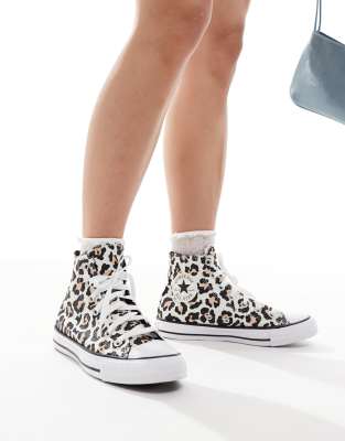 Converse - Chuck Taylor All Star - Baskets montantes à imprimé léopard-Multicolore