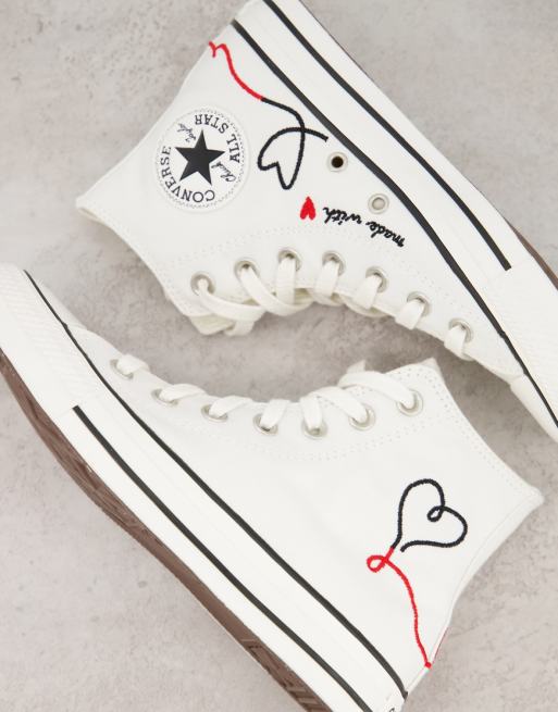 basket converse avec coeur basket converse avec coeur