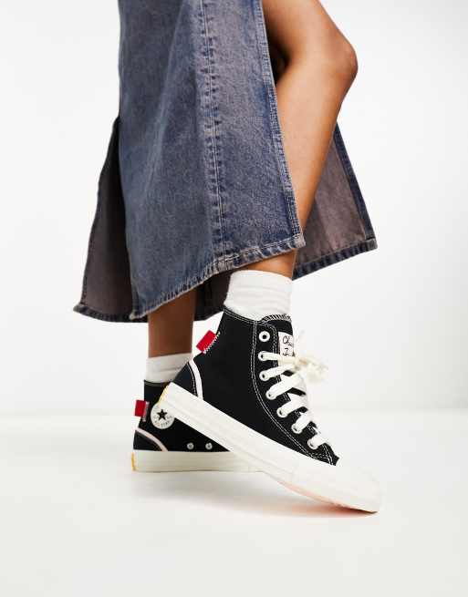 Converse noir outlet asos