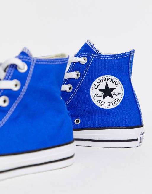 Converse bleu store electrique haute