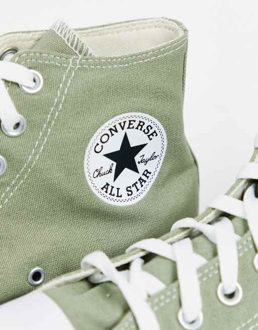 Converse couleur kaki best sale