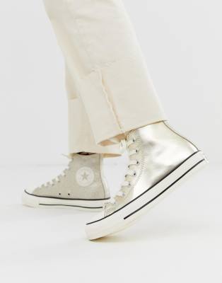 converse femme dorée